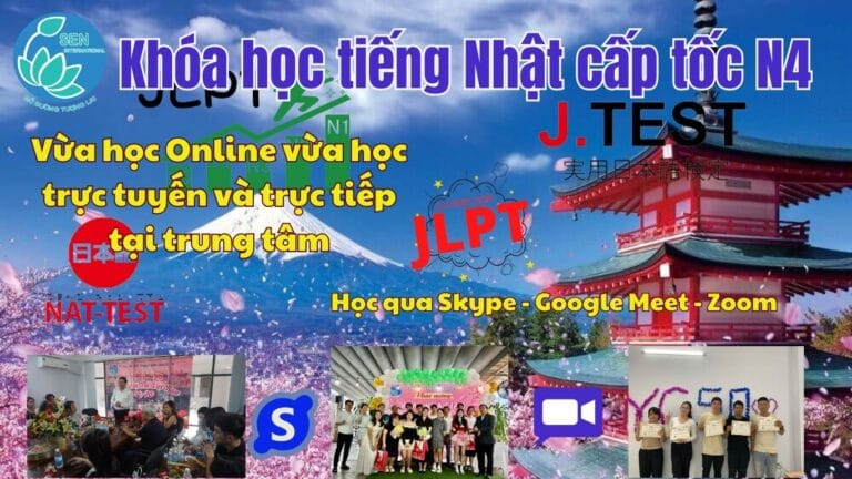 Khóa học tiếng Nhật cấp tốc N4
